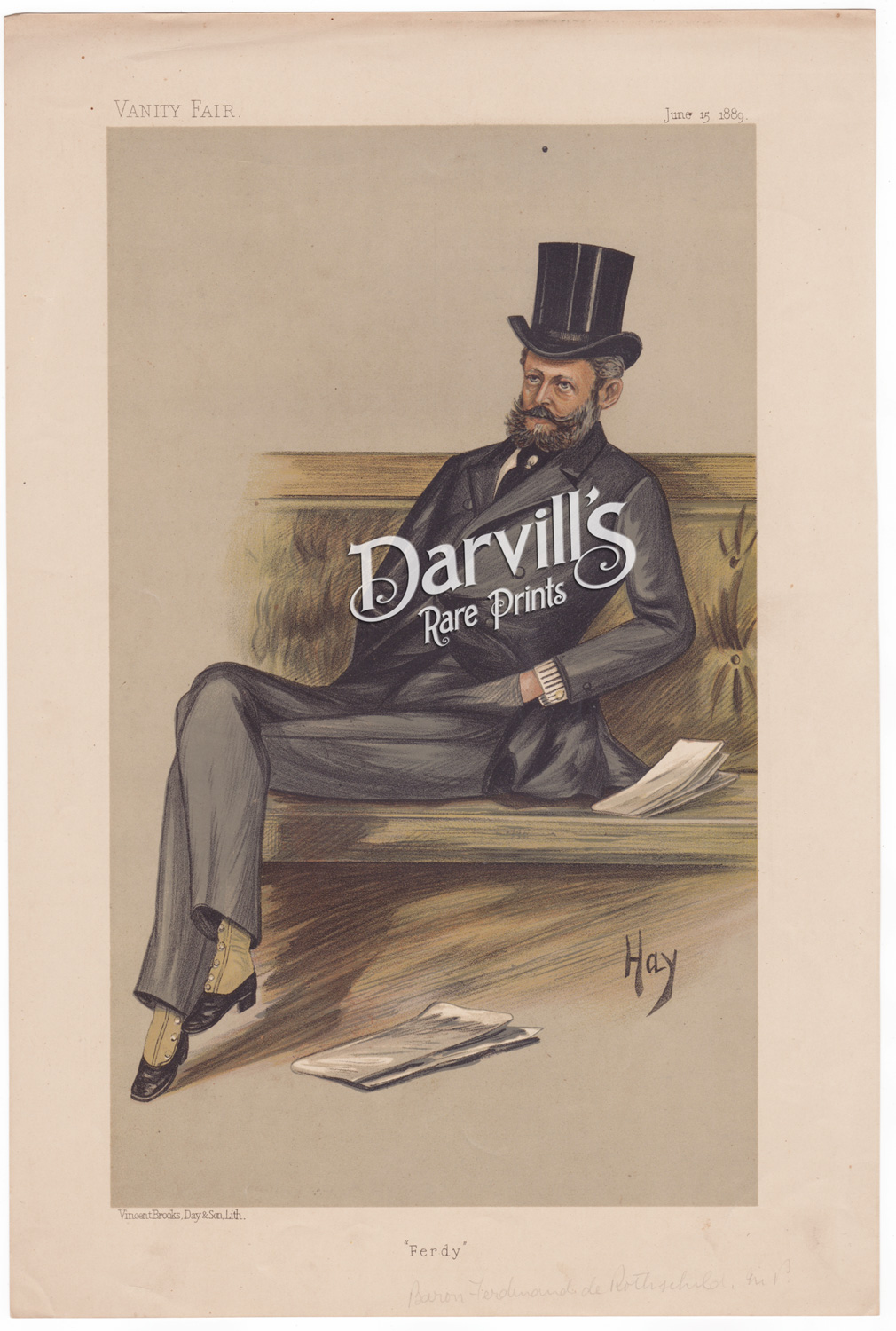 Baron Ferdinand James de Rothschild June 15 1889